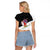 Santa Claus Ski My Life Is Going Downhill Christmas Raglan Cropped T Shirt Xmas Holiday Patterns - Wonder Print Shop