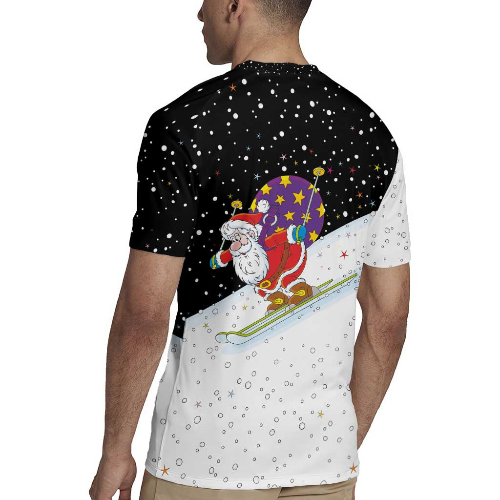 Santa Claus Ski My Life Is Going Downhill Christmas Rugby Jersey Xmas Holiday Patterns - Wonder Print Shop