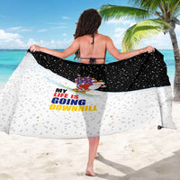 Santa Claus Ski My Life Is Going Downhill Christmas Sarong Xmas Holiday Patterns - Wonder Print Shop