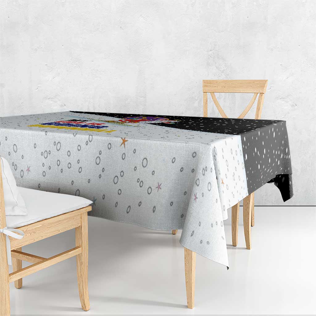 Santa Claus Ski My Life Is Going Downhill Christmas Tablecloth Xmas Holiday Patterns - Wonder Print Shop
