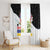 Santa Claus Ski My Life Is Going Downhill Christmas Window Curtain Xmas Holiday Patterns - Wonder Print Shop