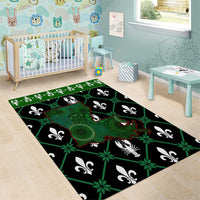 Louisiana USA Symbols Pattern Christmas Area Rug Xmas Holiday Patterns - Wonder Print Shop