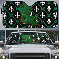 Louisiana USA Symbols Pattern Christmas Auto Sun Shade Xmas Holiday Patterns - Wonder Print Shop