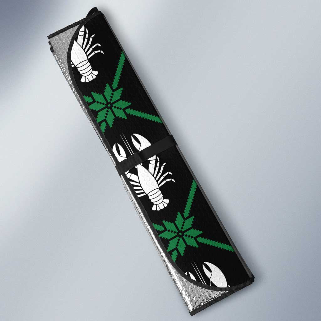 Louisiana USA Symbols Pattern Christmas Auto Sun Shade Xmas Holiday Patterns - Wonder Print Shop