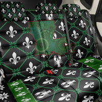 Louisiana USA Symbols Pattern Christmas Back Car Seat Cover Xmas Holiday Patterns - Wonder Print Shop