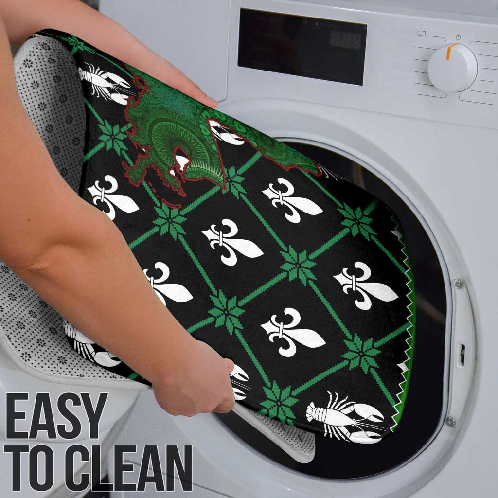 Louisiana USA Symbols Pattern Christmas Bathroom Set Xmas Holiday Patterns - Wonder Print Shop