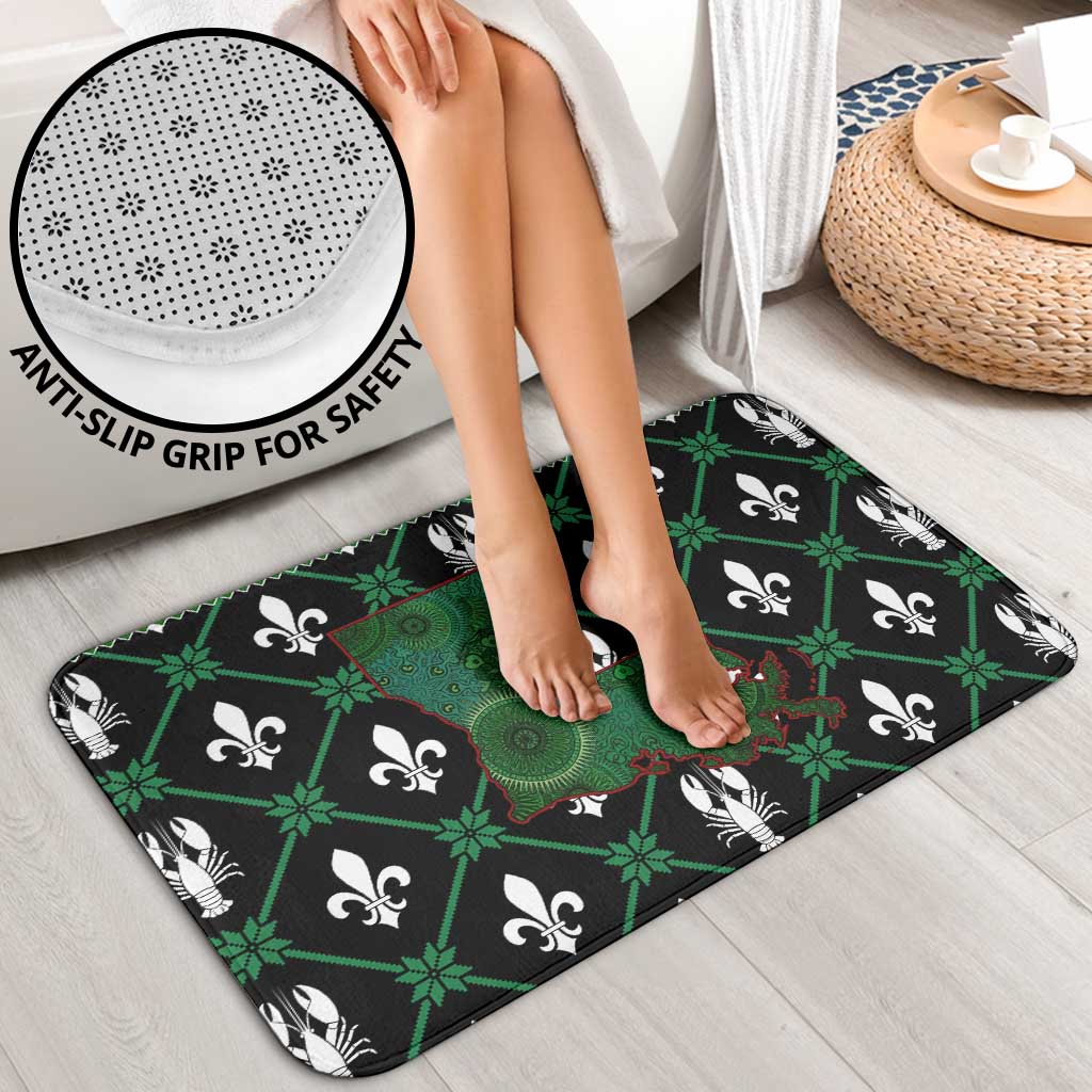 Louisiana USA Symbols Pattern Christmas Bathroom Set Xmas Holiday Patterns - Wonder Print Shop