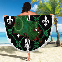 Louisiana USA Symbols Pattern Christmas Beach Blanket Xmas Holiday Patterns - Wonder Print Shop