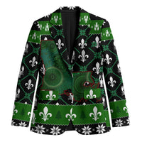 Louisiana USA Symbols Pattern Christmas Blazer Xmas Holiday Patterns - Wonder Print Shop