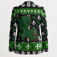Louisiana USA Symbols Pattern Christmas Blazer Xmas Holiday Patterns - Wonder Print Shop