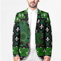 Louisiana USA Symbols Pattern Christmas Blazer Xmas Holiday Patterns - Wonder Print Shop