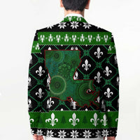 Louisiana USA Symbols Pattern Christmas Blazer Xmas Holiday Patterns - Wonder Print Shop