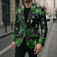 Louisiana USA Symbols Pattern Christmas Blazer Xmas Holiday Patterns - Wonder Print Shop