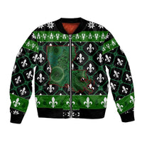 Louisiana USA Symbols Pattern Christmas Bomber Jacket Xmas Holiday Patterns - Wonder Print Shop