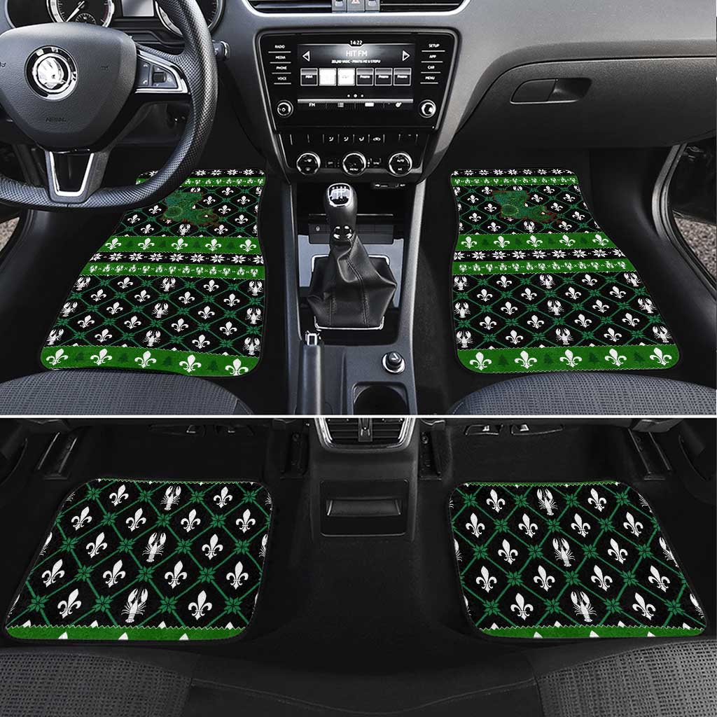 Louisiana USA Symbols Pattern Christmas Car Mats Xmas Holiday Patterns - Wonder Print Shop