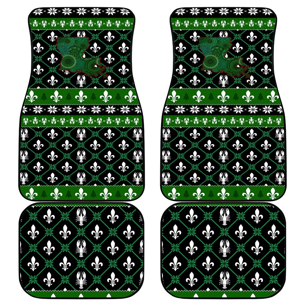 Louisiana USA Symbols Pattern Christmas Car Mats Xmas Holiday Patterns - Wonder Print Shop