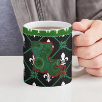 Louisiana USA Symbols Pattern Christmas Ceramic Mug Xmas Holiday Patterns - Wonder Print Shop