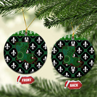 Louisiana USA Symbols Pattern Christmas Ceramic Ornament Xmas Holiday Patterns - Wonder Print Shop