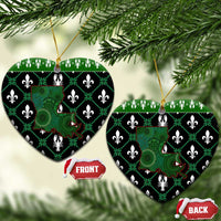 Louisiana USA Symbols Pattern Christmas Ceramic Ornament Xmas Holiday Patterns - Wonder Print Shop