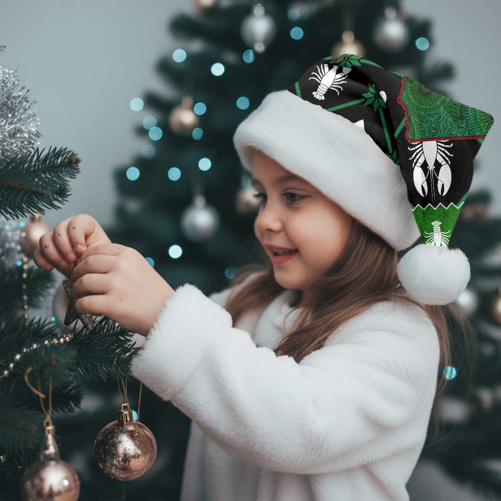 Louisiana USA Symbols Pattern Christmas Santa Hat Xmas Holiday Patterns - Wonder Print Shop