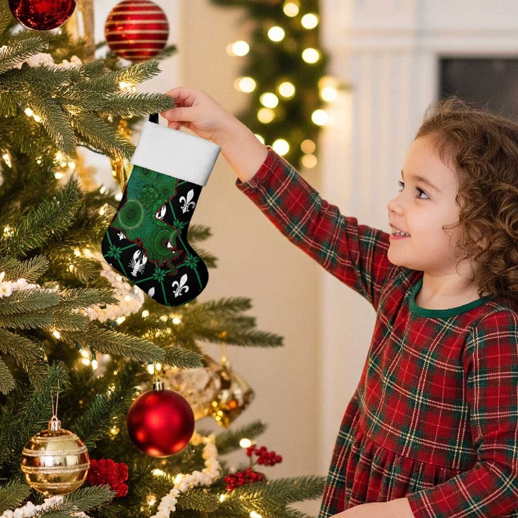 Louisiana USA Symbols Pattern Christmas Stocking Xmas Holiday Patterns - Wonder Print Shop