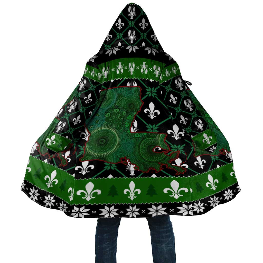 Louisiana USA Symbols Pattern Christmas Cloak Xmas Holiday Patterns - Wonder Print Shop