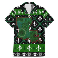 Louisiana USA Symbols Pattern Christmas Family Matching Mermaid Dress and Hawaiian Shirt Xmas Holiday Patterns - Wonder Print Shop