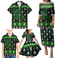Louisiana USA Symbols Pattern Christmas Family Matching Puletasi and Hawaiian Shirt Xmas Holiday Patterns - Wonder Print Shop