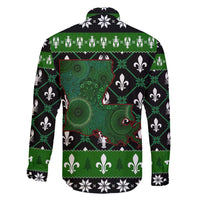 Louisiana USA Symbols Pattern Christmas Family Matching Puletasi and Hawaiian Shirt Xmas Holiday Patterns - Wonder Print Shop