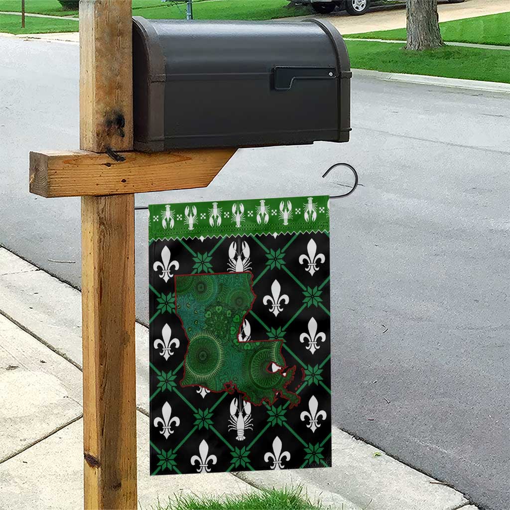 Louisiana USA Symbols Pattern Christmas Garden Flag Xmas Holiday Patterns - Wonder Print Shop