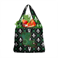 Louisiana USA Symbols Pattern Christmas Grocery Bag Xmas Holiday Patterns - Wonder Print Shop