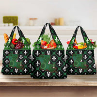 Louisiana USA Symbols Pattern Christmas Grocery Bag Xmas Holiday Patterns - Wonder Print Shop