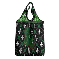 Louisiana USA Symbols Pattern Christmas Grocery Bag Xmas Holiday Patterns - Wonder Print Shop