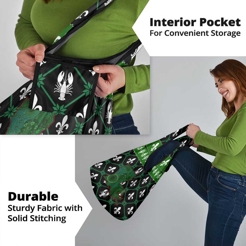 Louisiana USA Symbols Pattern Christmas Grocery Bag Xmas Holiday Patterns - Wonder Print Shop