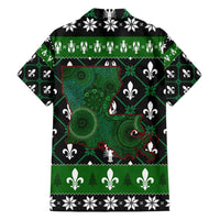 Louisiana USA Symbols Pattern Christmas Hawaiian Shirt Xmas Holiday Patterns - Wonder Print Shop