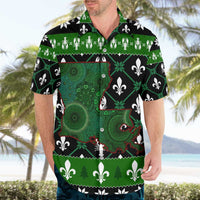 Louisiana USA Symbols Pattern Christmas Hawaiian Shirt Xmas Holiday Patterns - Wonder Print Shop