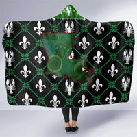 Louisiana USA Symbols Pattern Christmas Hooded Blanket Xmas Holiday Patterns - Wonder Print Shop