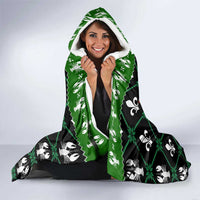 Louisiana USA Symbols Pattern Christmas Hooded Blanket Xmas Holiday Patterns - Wonder Print Shop