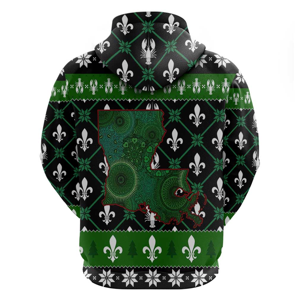 Louisiana USA Symbols Pattern Christmas Hoodie Xmas Holiday Patterns - Wonder Print Shop