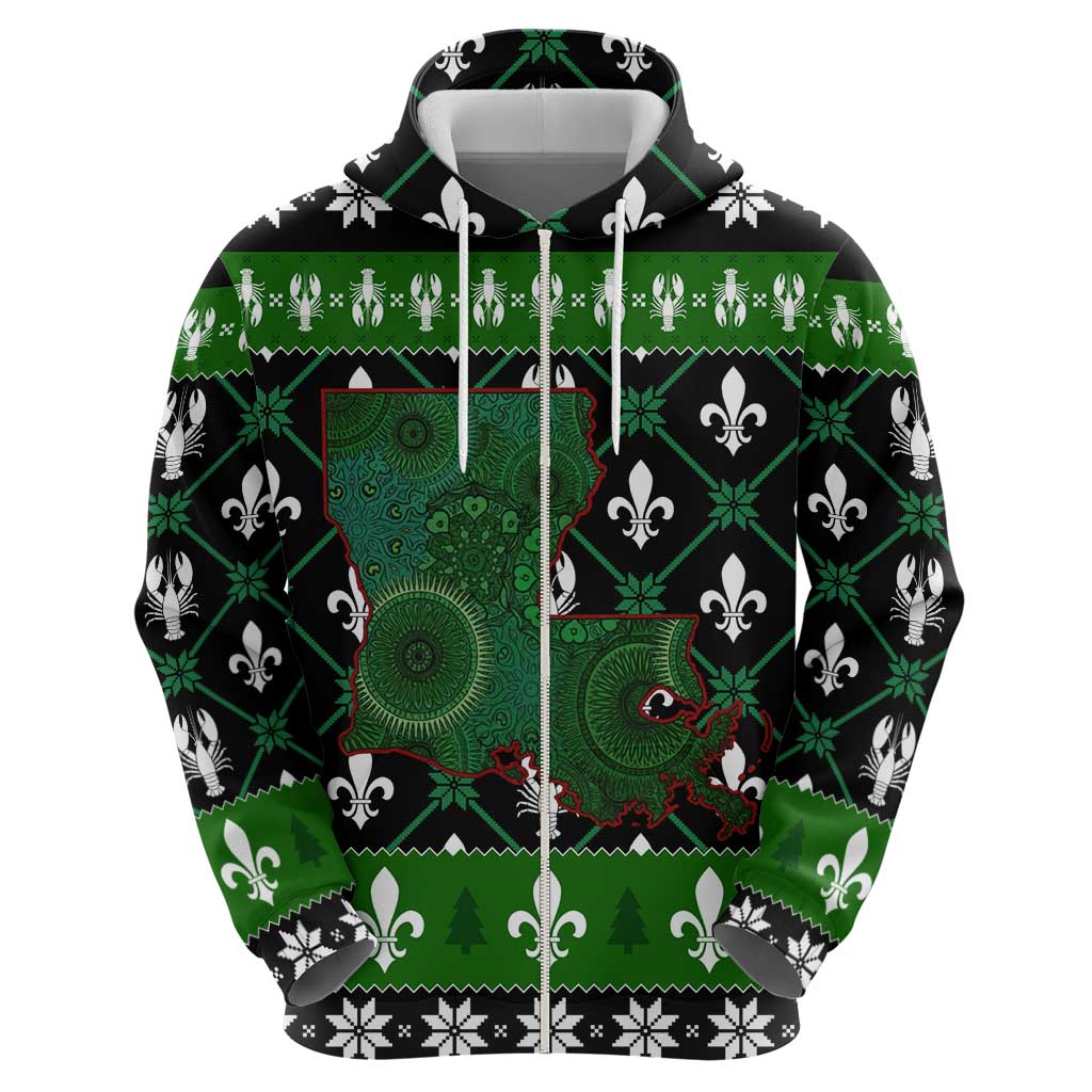 Louisiana USA Symbols Pattern Christmas Hoodie Xmas Holiday Patterns - Wonder Print Shop