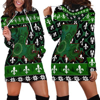 Louisiana USA Symbols Pattern Christmas Hoodie Dress Xmas Holiday Patterns - Wonder Print Shop