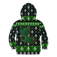 Louisiana USA Symbols Pattern Christmas Kid Hoodie Xmas Holiday Patterns - Wonder Print Shop