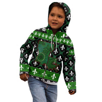 Louisiana USA Symbols Pattern Christmas Kid Hoodie Xmas Holiday Patterns - Wonder Print Shop