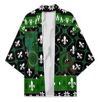 Louisiana USA Symbols Pattern Christmas Kimono Xmas Holiday Patterns - Wonder Print Shop