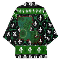 Louisiana USA Symbols Pattern Christmas Kimono Xmas Holiday Patterns - Wonder Print Shop