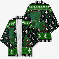 Louisiana USA Symbols Pattern Christmas Kimono Xmas Holiday Patterns - Wonder Print Shop