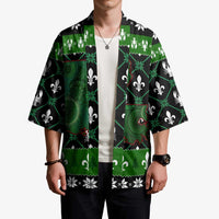 Louisiana USA Symbols Pattern Christmas Kimono Xmas Holiday Patterns - Wonder Print Shop