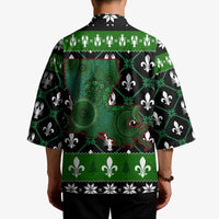 Louisiana USA Symbols Pattern Christmas Kimono Xmas Holiday Patterns - Wonder Print Shop