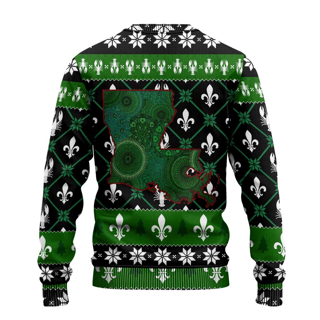 Louisiana USA Symbols Pattern Christmas Ugly Christmas Sweater Xmas Holiday Patterns - Wonder Print Shop