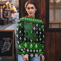 Louisiana USA Symbols Pattern Christmas Ugly Christmas Sweater Xmas Holiday Patterns - Wonder Print Shop
